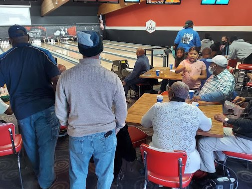 Church family bowling outing